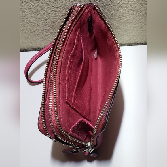 Coach Poppy Pink Zippered Wristlet - Picture 8 of 13